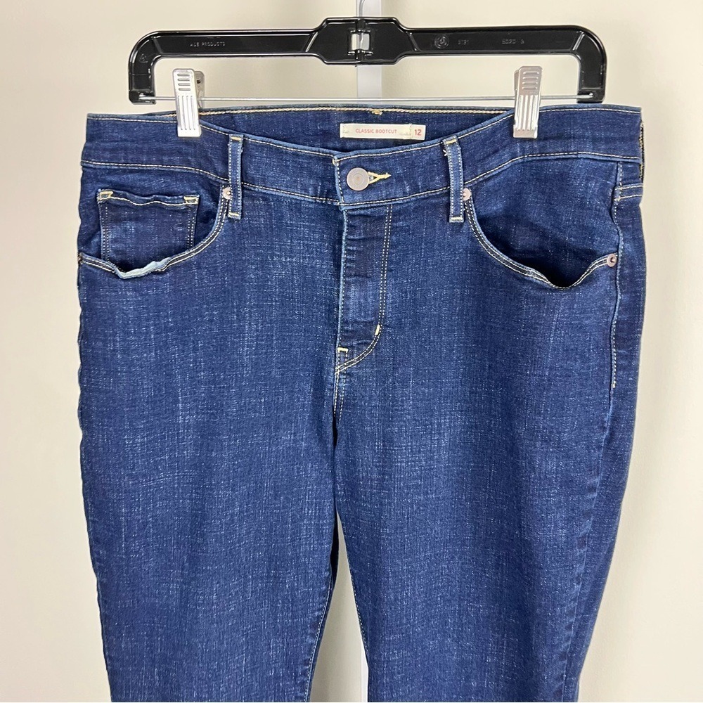 Levi's Classic Bootcut Dark Wash Jeans Size 12 Short W31 L30 - Picture 9 of 13